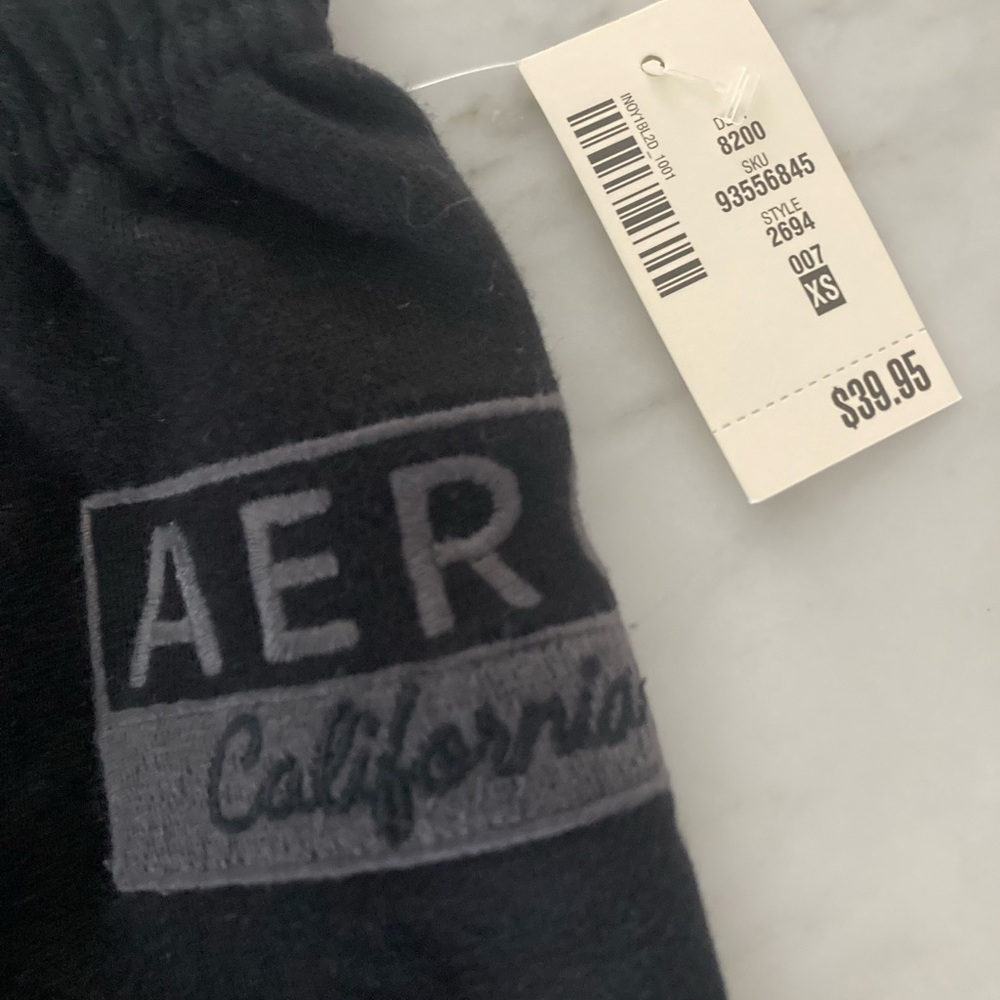 NWT Aeropostale Black Sweatpants size XS